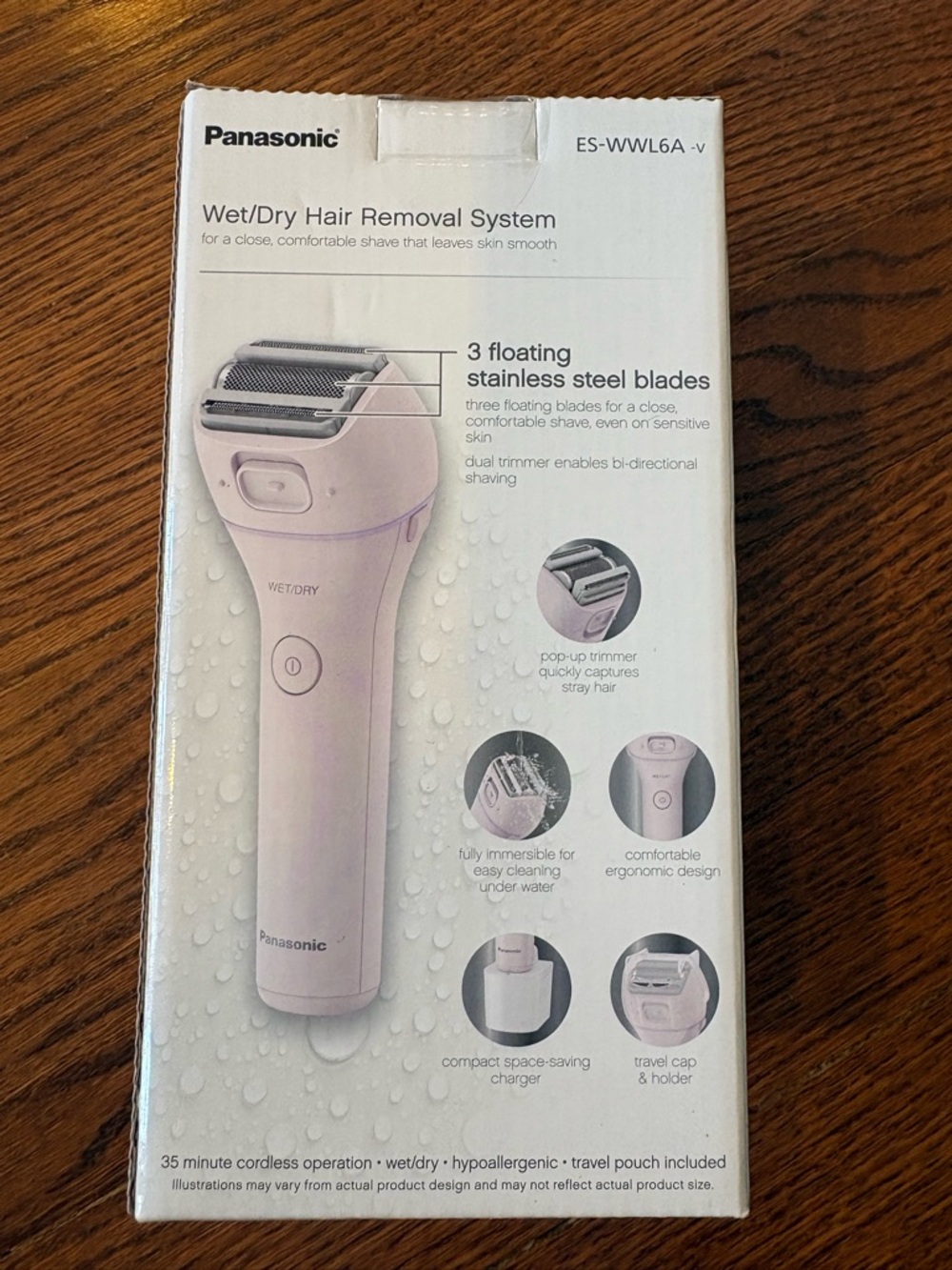 Panasonic Close Curves Electric Razor Women Cordless 3-Blade Shaver NWT - Picture 2 of 4